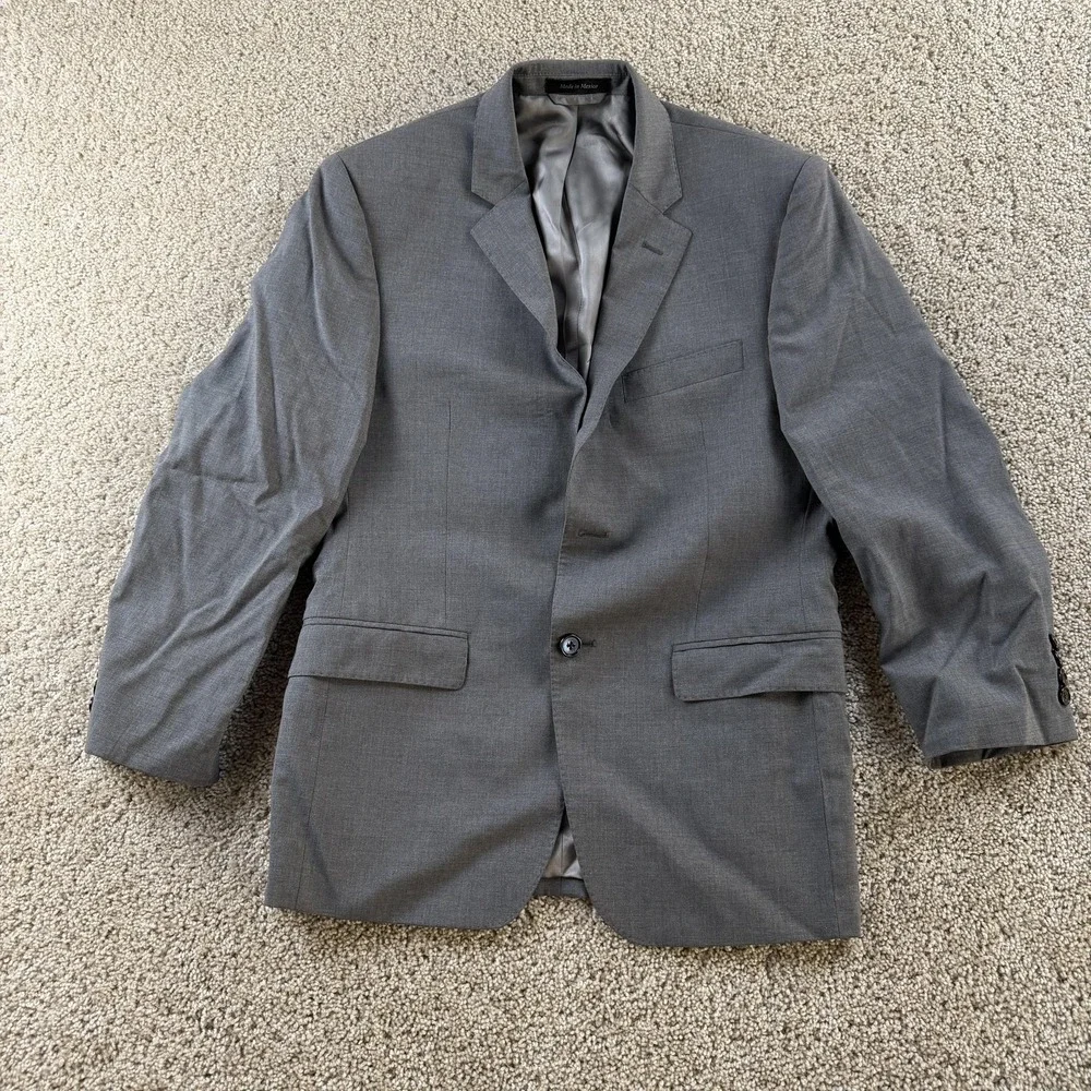 Lauren Ralph Lauren Blazer Mens 38S Gray Slim Fit Suit Sport Coat Jacket Classic